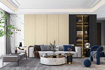 云城轻奢风格-客厅
